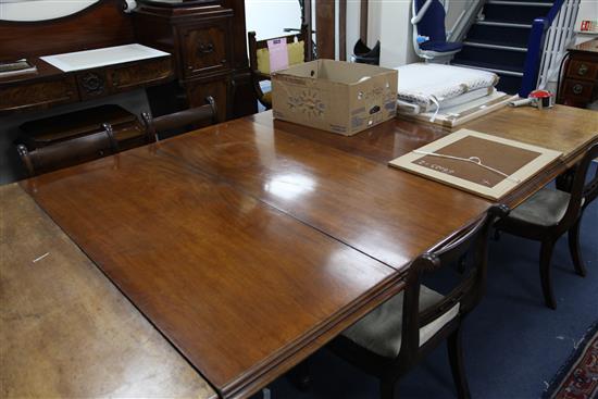 A large Victorian extending mahogany dining table, extends to 11ft 11in.